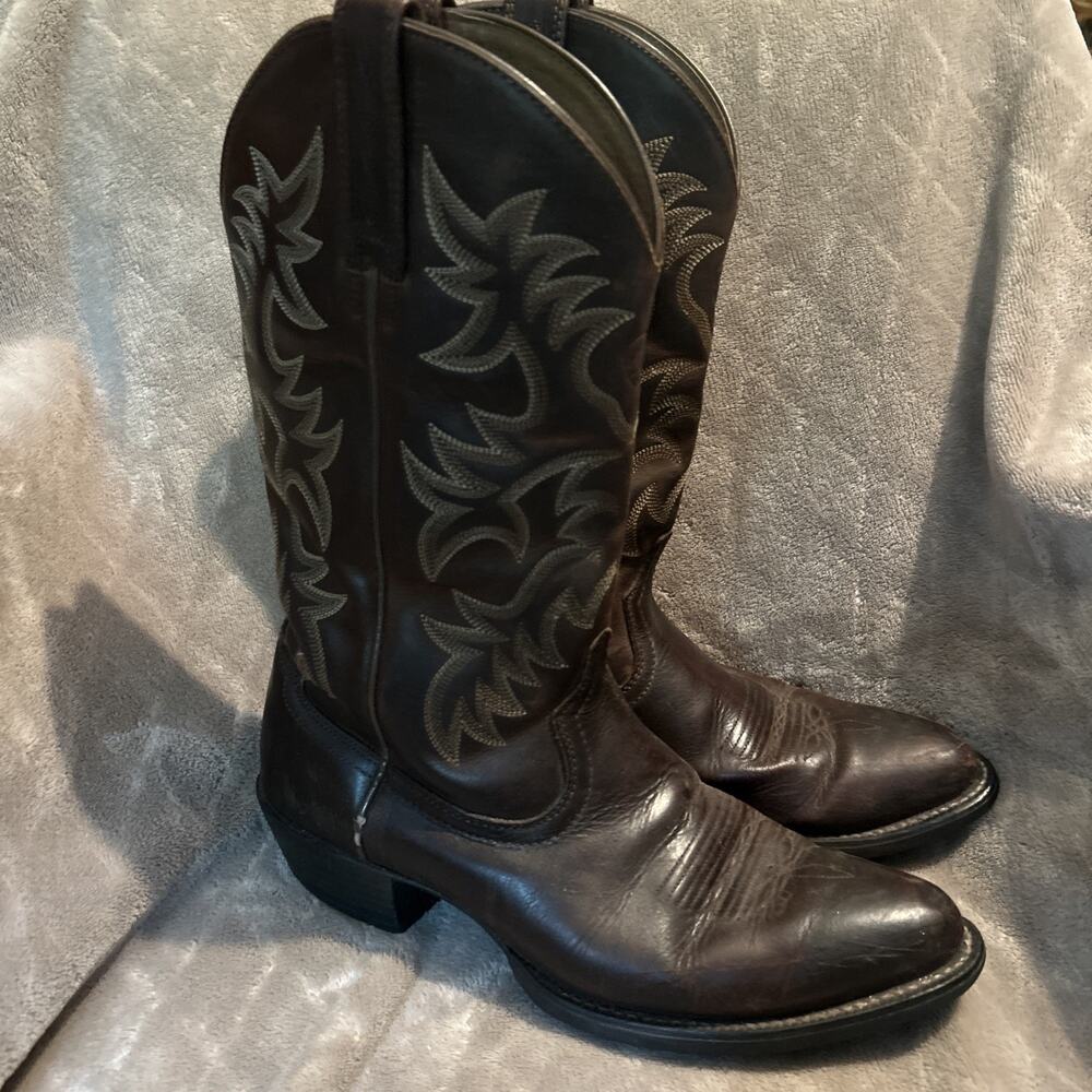 Ariat Heritage Western Cowboy Boots Mens 9D Brown Leather R Toe 10002204
